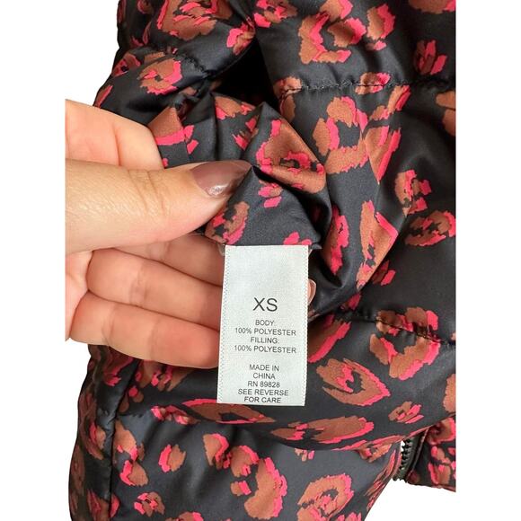 LOGO by Lori Goldstein Reversible Printed Puffer Jacket XS Multicolor - Picture 6 of 7